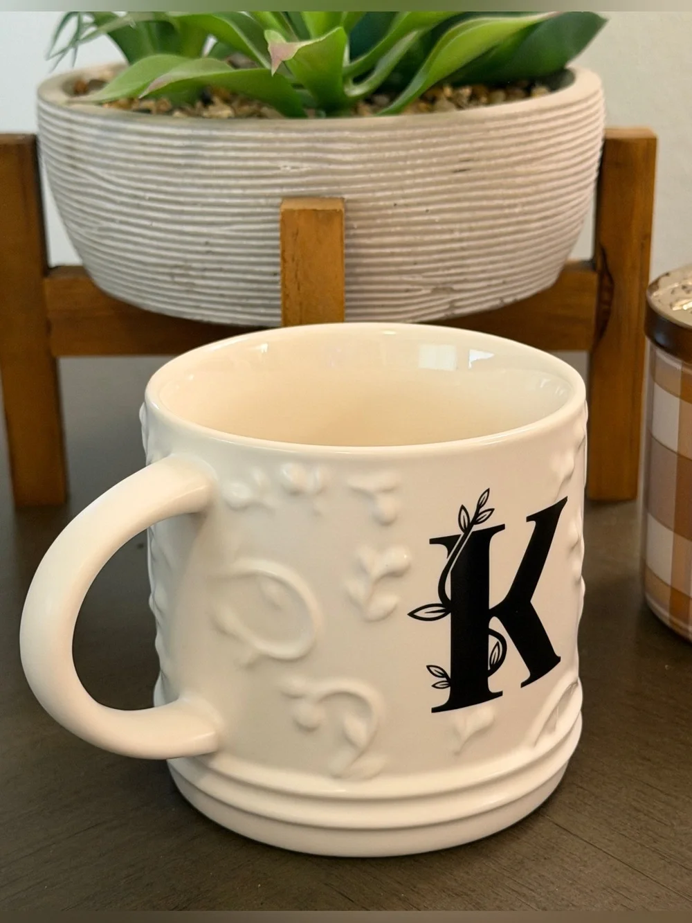 NWT~ Ceramic Monogram Mug